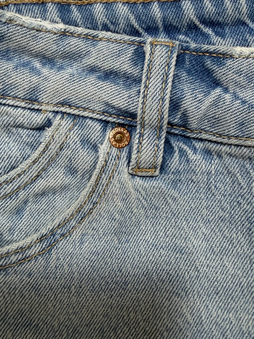 ROLLA’S Original High Rise Straight Jeans in G’day Mate Wash Cotton Size 25 - Picture 8 of 9